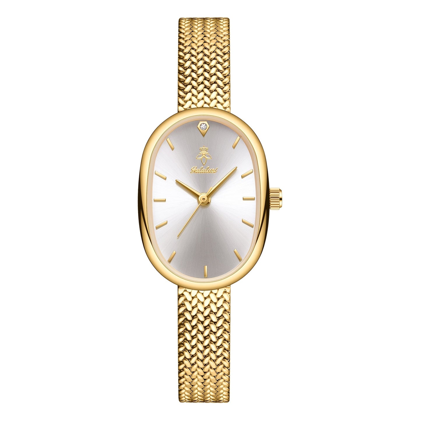 Women's Quartz Watch - 's Elegant Oval Dial Leaf Pattern Bracelet Strap with Gift Box, Stylish - product detail view 29