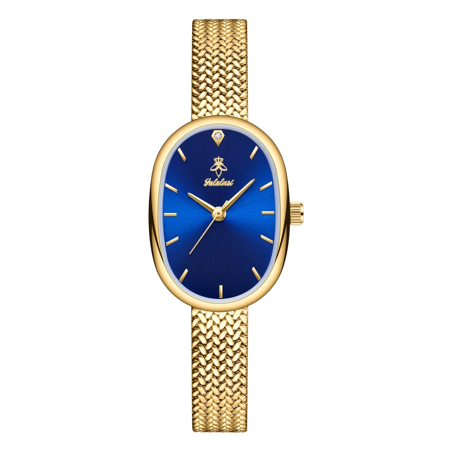 Women's Quartz Watch - 's Elegant Oval Dial Leaf Pattern Bracelet Strap with Gift Box, Stylish - product detail view 30
