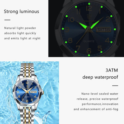 Women's Quartz Watch - 's Fashion POEDAGAR Stainless Steel Band Date Display 3ATM Waterproof - product detail view 10