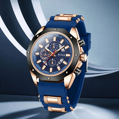 Men's Quartz Watch - 's Large Dial with Auto Calendar | Stainless Steel Strap, Business Sports - product detail view 8