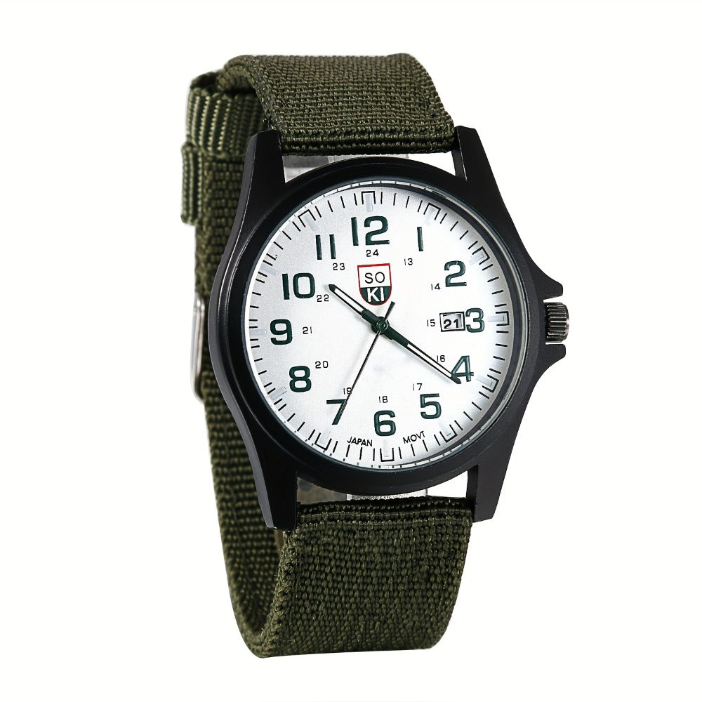 Men's Quartz Watch - 's Minimalist 24H Display, Luminous Dial, Date Calendar, Analog Casual - product detail view 6