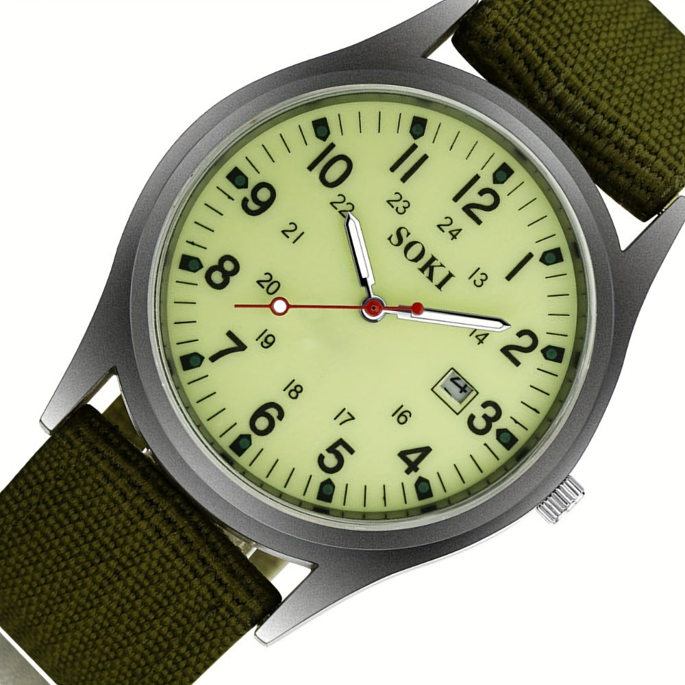 Men's Quartz Watch - 's Minimalist 24H Display, Luminous Dial, Date Calendar, Analog Casual - product detail view 9