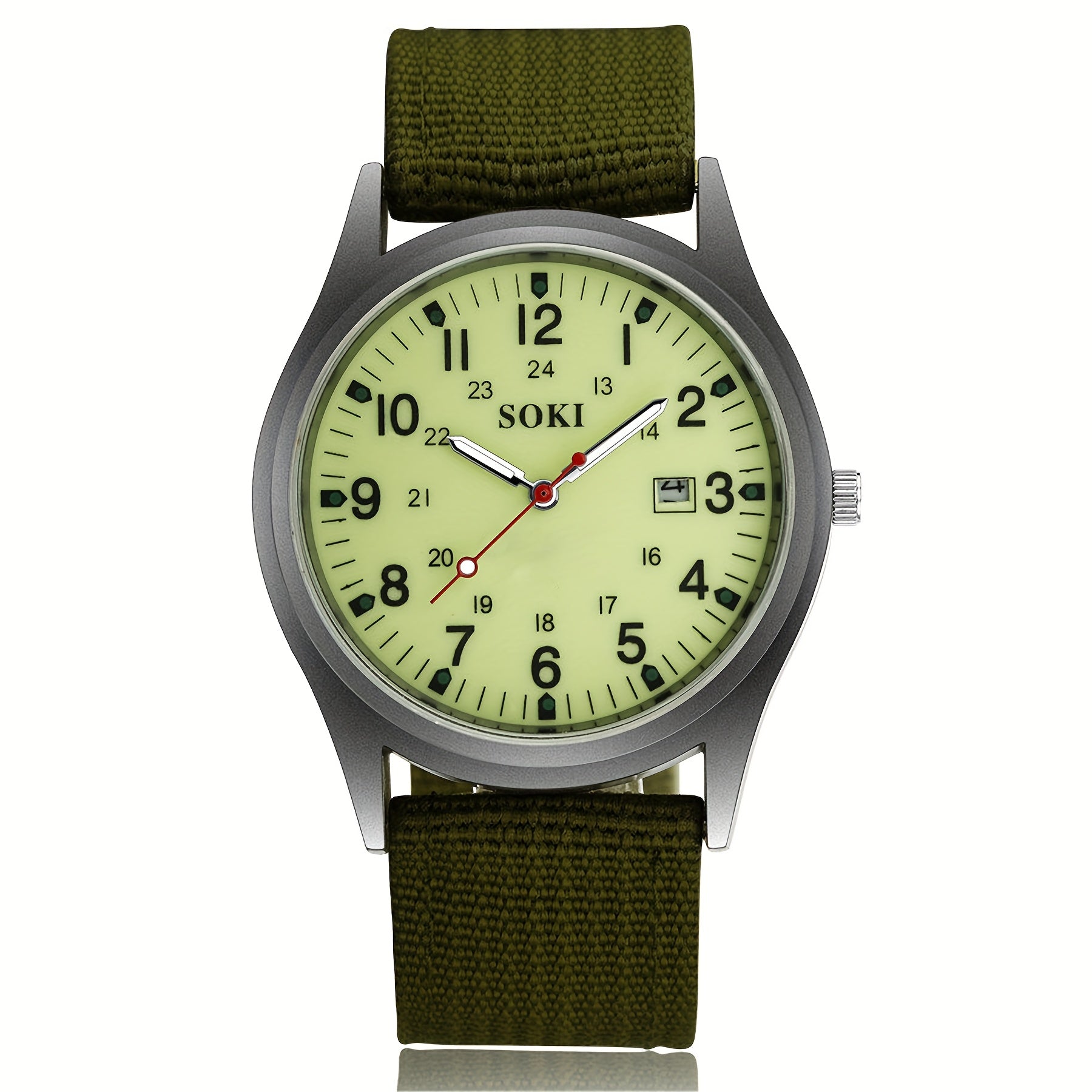 Men's Quartz Watch - 's Minimalist 24H Display, Luminous Dial, Date Calendar, Analog Casual - product detail view 11
