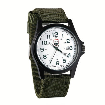 Men's Quartz Watch - 's Minimalist 24H Display, Luminous Dial, Date Calendar, Analog Casual - product detail view 13