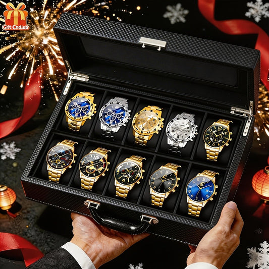 Men's Quartz Watch - 's Set 10pcs Casual Analog Watches Alloy Faux Leather Multiple Colors Date - main product view