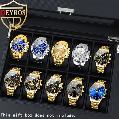 Men's Quartz Watch - 's Set 10pcs Casual Analog Watches Alloy Faux Leather Multiple Colors Date - product detail view 2