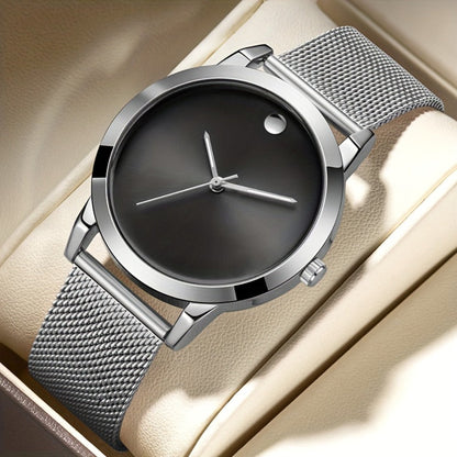 Men's Quartz Watch - 's Stainless Steel Casual Minimalist Wristwatch with Metal Band Elegant - product detail view 11
