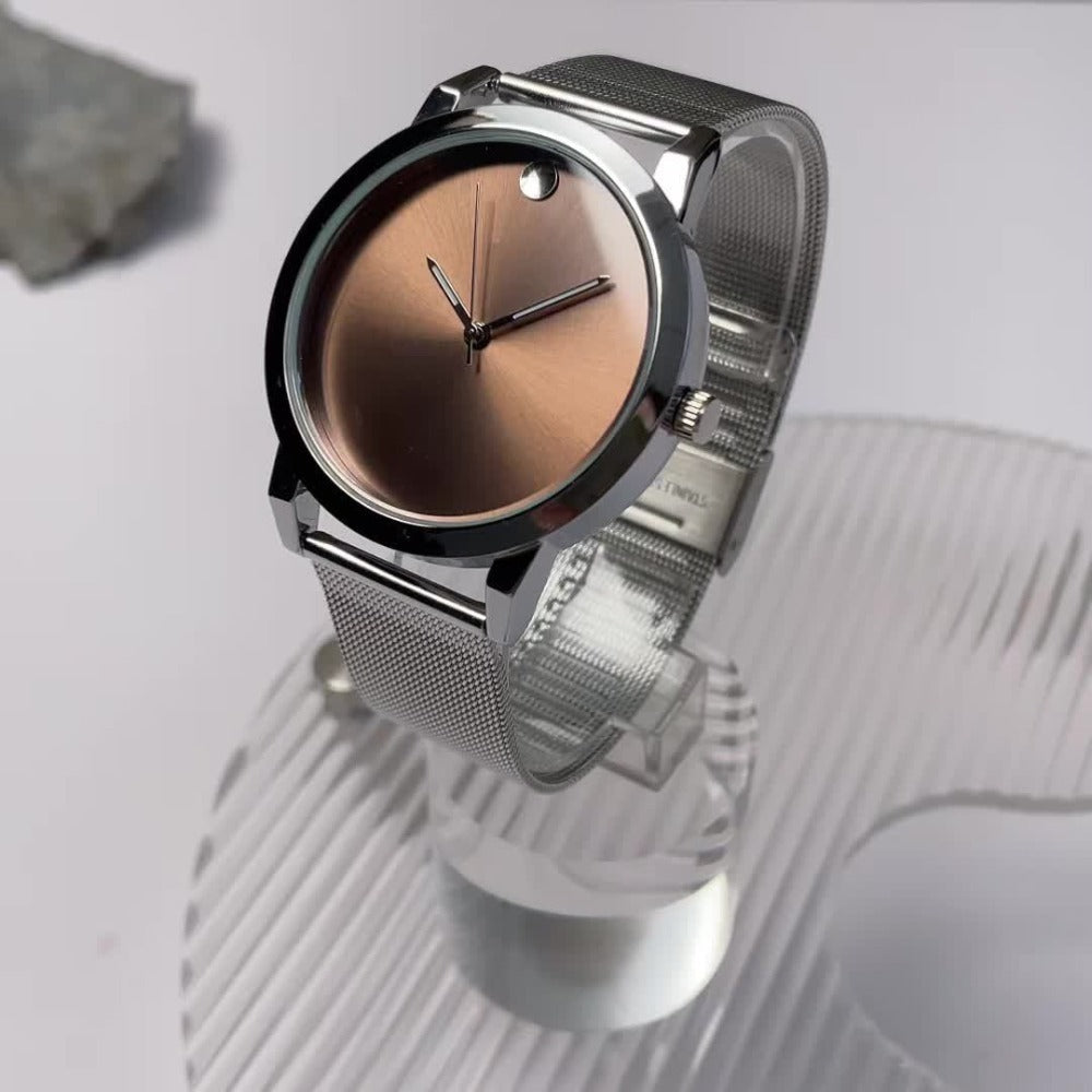 Men's Quartz Watch - 's Stainless Steel Casual Minimalist Wristwatch with Metal Band Elegant - product detail view 13