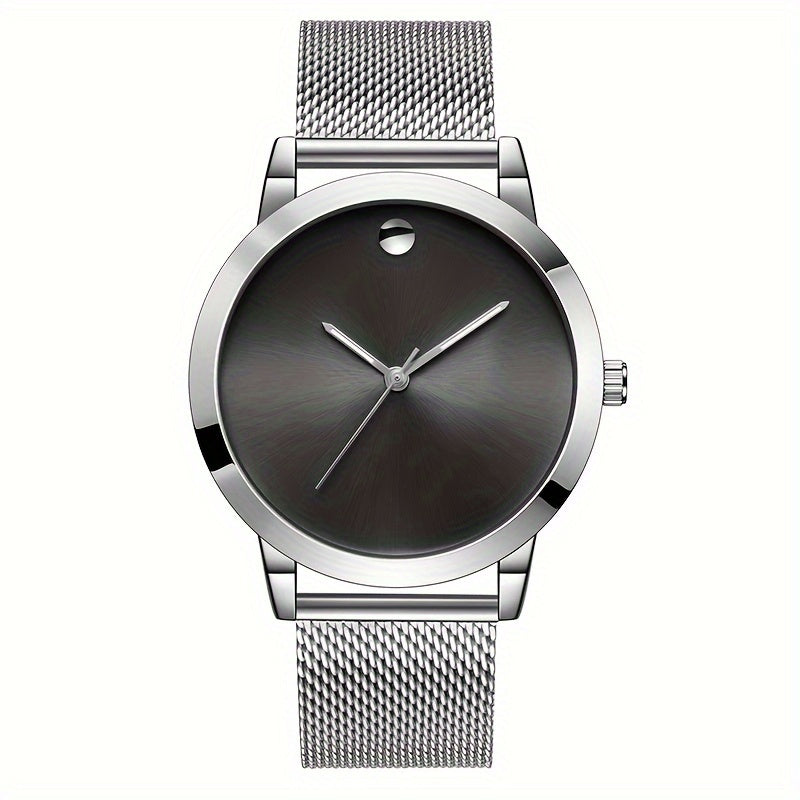 Men's Quartz Watch - 's Stainless Steel Casual Minimalist Wristwatch with Metal Band Elegant - product detail view 15