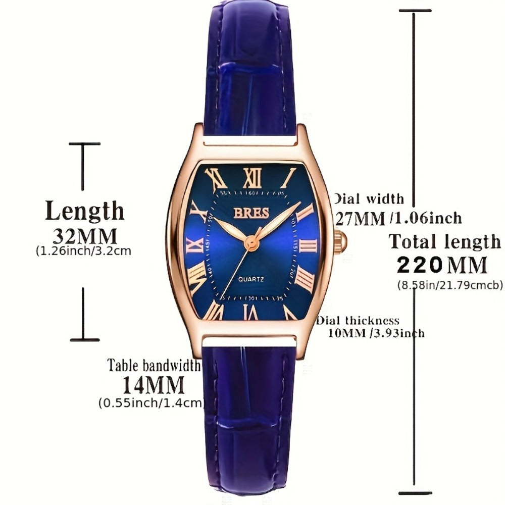 Women's Quartz Watch - 's Tonneau Faux Leather Strap Zinc Alloy Case Barrel Shaped Analog - product detail view 6
