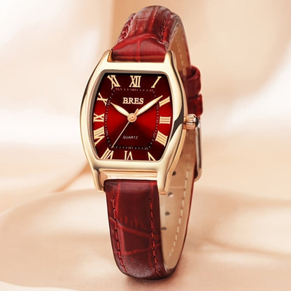 Women's Quartz Watch - 's Tonneau Faux Leather Strap Zinc Alloy Case Barrel Shaped Analog - product detail view 9