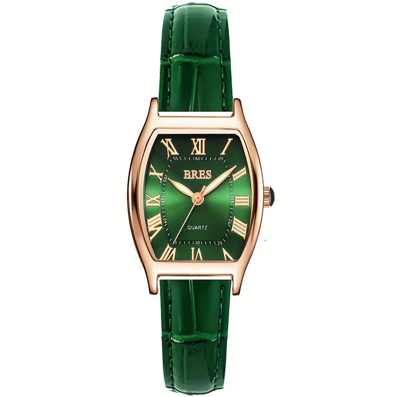 Women's Quartz Watch - 's Tonneau Faux Leather Strap Zinc Alloy Case Barrel Shaped Analog - product detail view 17