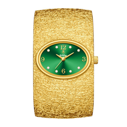 Women's Quartz Watch - 's Vintage Rhinestone Oval Dial Zinc Alloy Case Analog Wristwatch Elegant - product detail view 3
