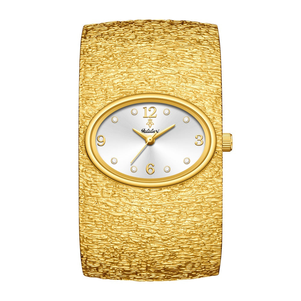 Women's Quartz Watch - 's Vintage Rhinestone Oval Dial Zinc Alloy Case Analog Wristwatch Elegant - product detail view 5