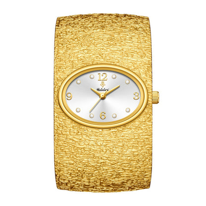 Women's Quartz Watch - 's Vintage Rhinestone Oval Dial Zinc Alloy Case Analog Wristwatch Elegant - product detail view 5