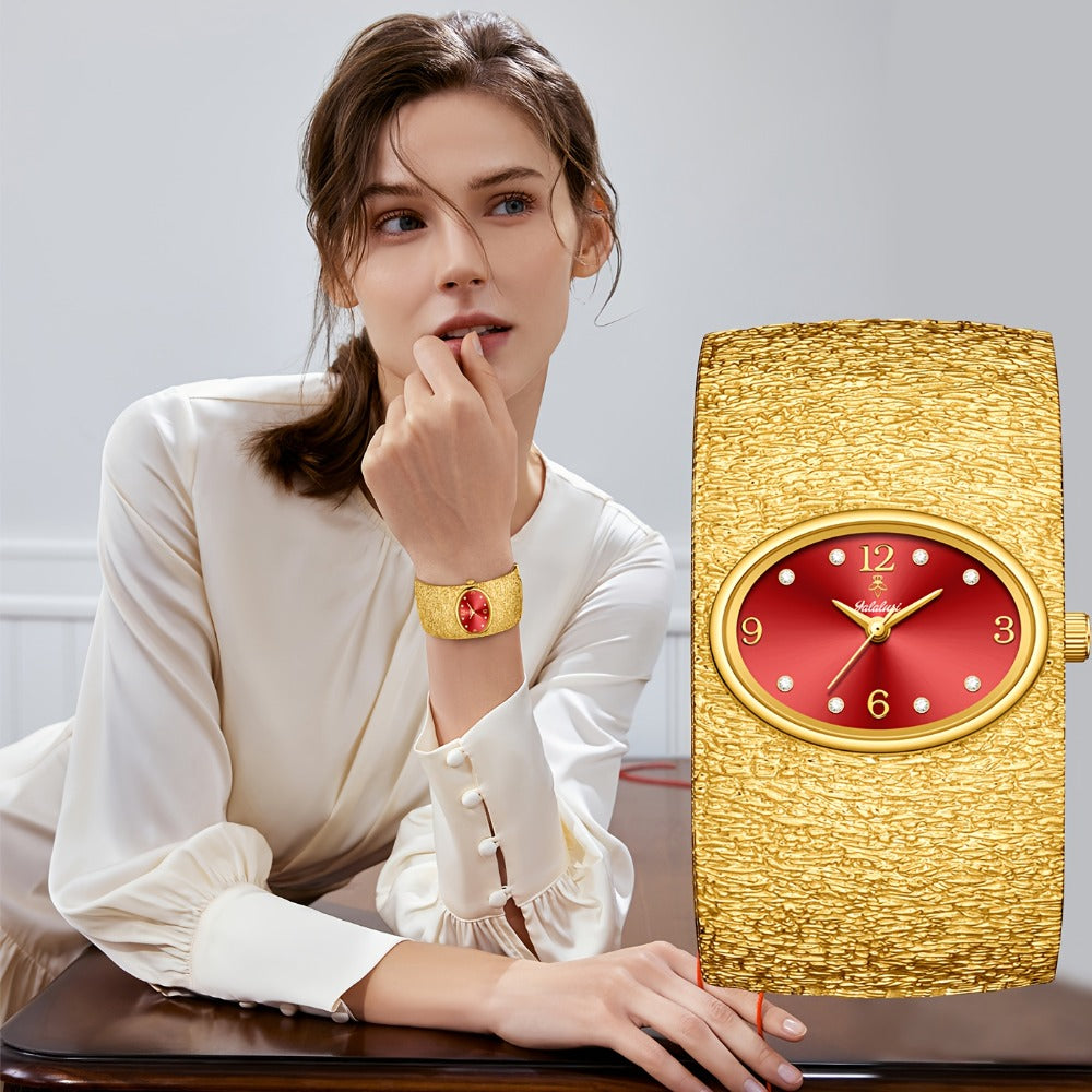 Women's Quartz Watch - 's Vintage Rhinestone Oval Dial Zinc Alloy Case Analog Wristwatch Elegant - product detail view 10