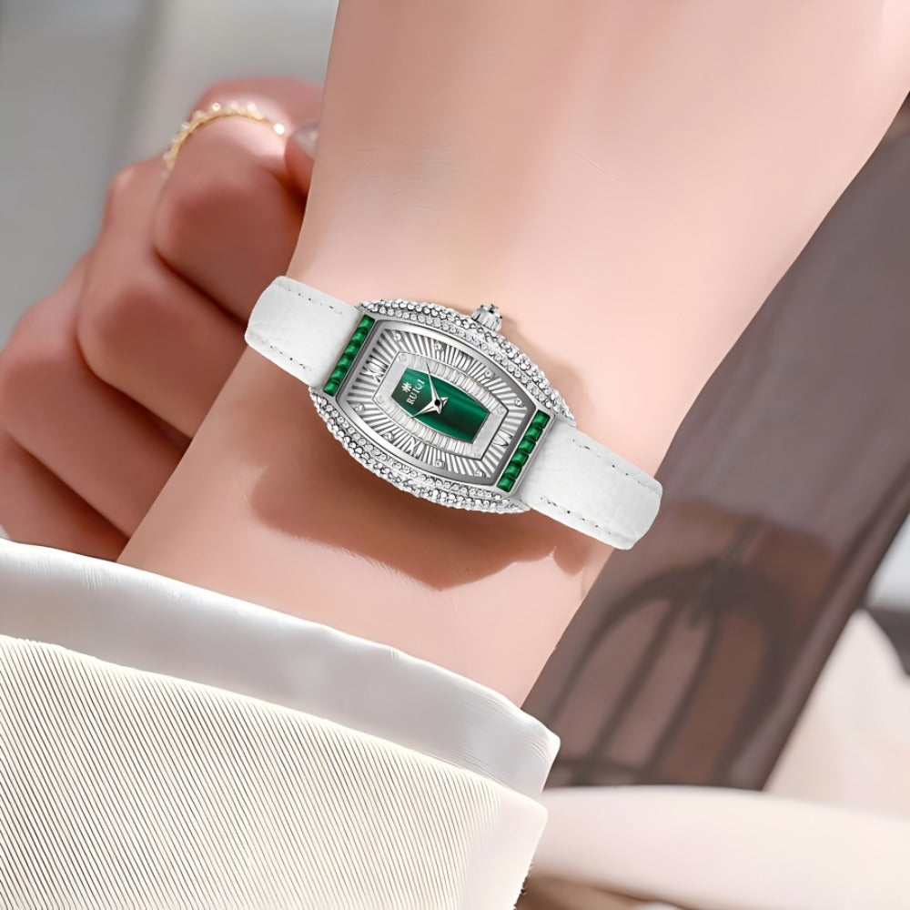 Women's Quartz Watch - 's Vintage Tonneau RUIQI Elegant Analog PU Leather Strap Alloy Case Round - product detail view 2