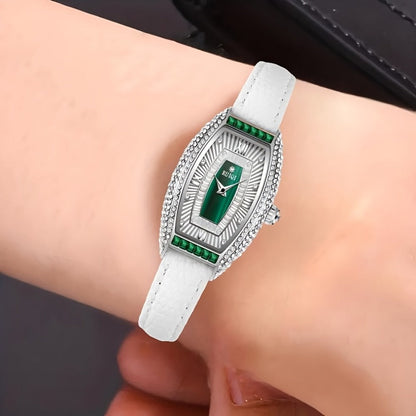 Women's Quartz Watch - 's Vintage Tonneau RUIQI Elegant Analog PU Leather Strap Alloy Case Round - product detail view 3