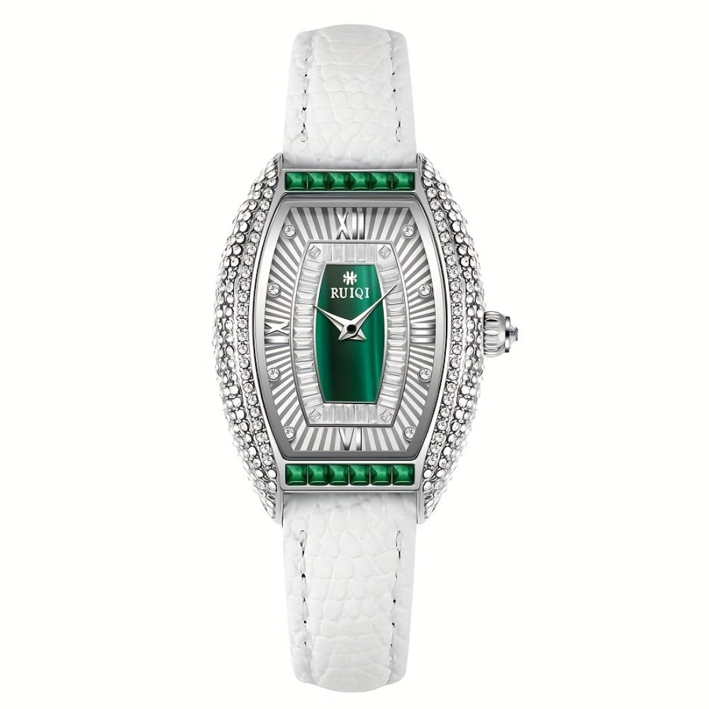 Women's Quartz Watch - 's Vintage Tonneau RUIQI Elegant Analog PU Leather Strap Alloy Case Round - product detail view 5
