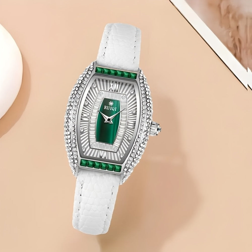 Women's Quartz Watch - 's Vintage Tonneau RUIQI Elegant Analog PU Leather Strap Alloy Case Round - product detail view 6