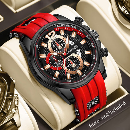 Men's Quartz Watch - Silicone for Fashion Casual Date Display Sport Wristwatch Sporty Design - product detail view 2