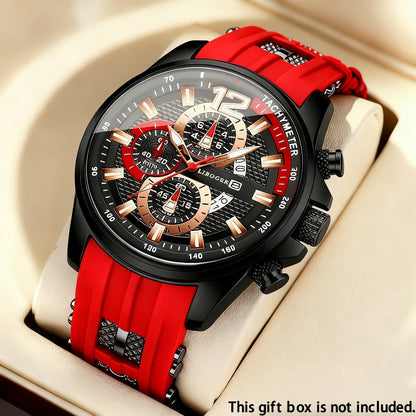 Men's Quartz Watch - Silicone for Fashion Casual Date Display Sport Wristwatch Sporty Design - product detail view 3