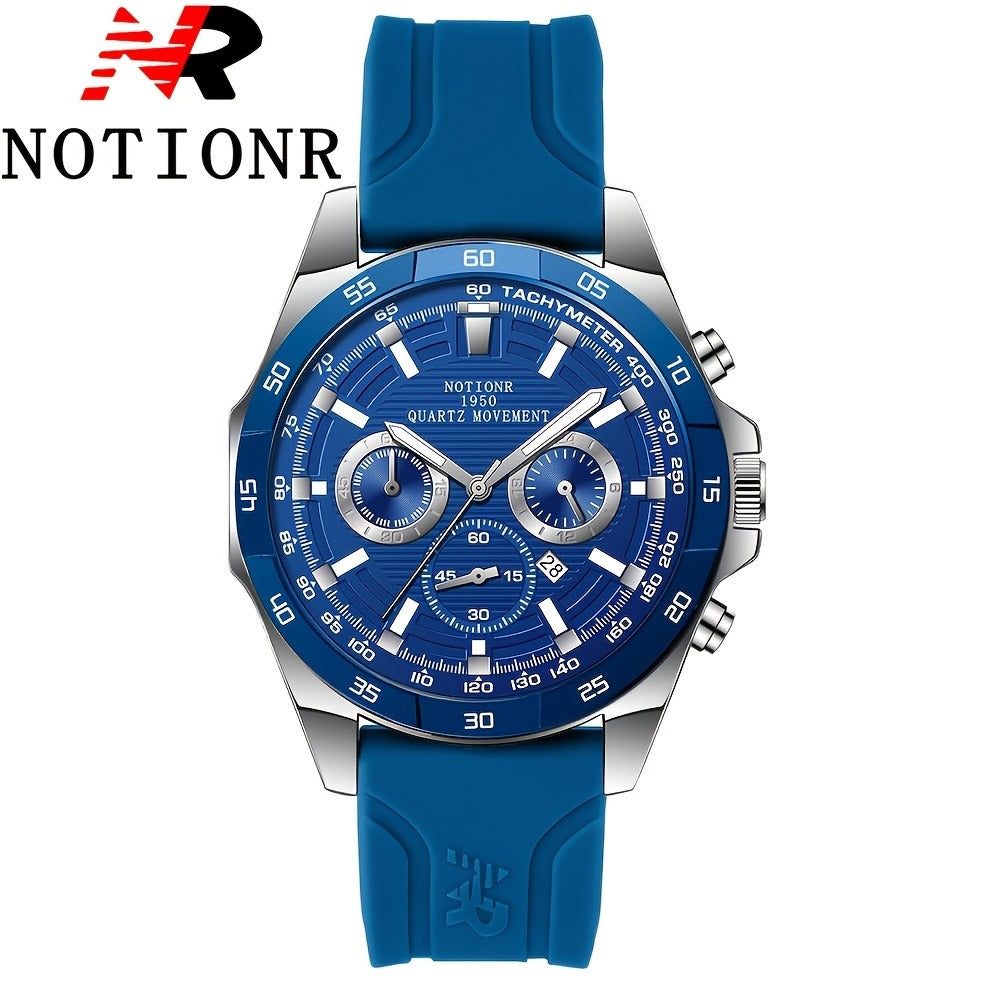 Men's Quartz Watch - Silicone for Fashion Casual Date Display Sport Wristwatch Sporty Design - product detail view 13