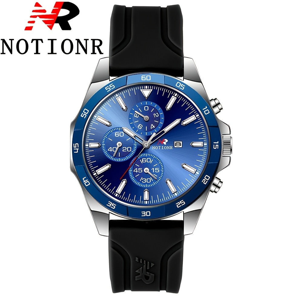 Men's Quartz Watch - Silicone for Fashion Casual Date Display Sport Wristwatch Sporty Design - product detail view 15