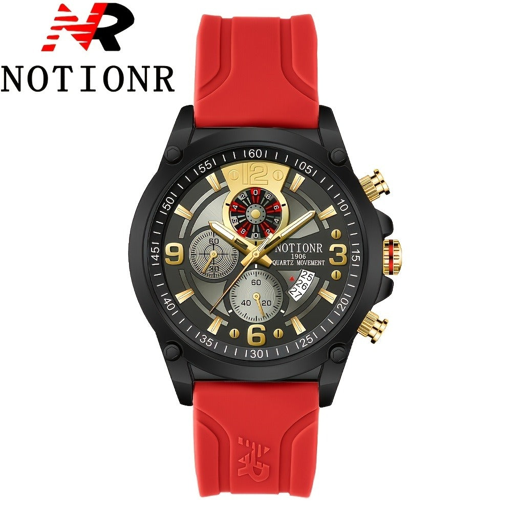 Men's Quartz Watch - Silicone for Fashion Casual Date Display Sport Wristwatch Sporty Design - product detail view 16