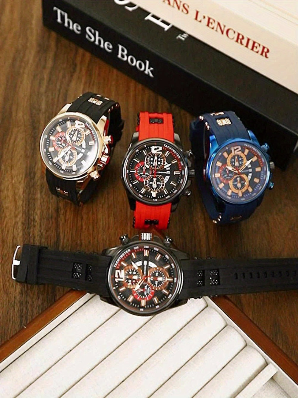 Men's Quartz Watch - Silicone for Fashion Casual Date Display Sport Wristwatch Sporty Design - product detail view 20