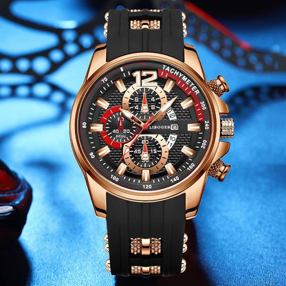 Men's Quartz Watch - Silicone for Fashion Casual Date Display Sport Wristwatch Sporty Design - product detail view 30