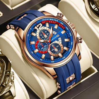 Men's Quartz Watch - Silicone for Fashion Casual Date Display Sport Wristwatch Sporty Design - product detail view 31