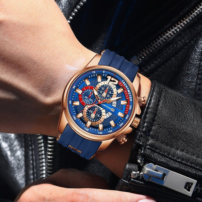 Men's Quartz Watch - Silicone for Fashion Casual Date Display Sport Wristwatch Sporty Design - product detail view 32