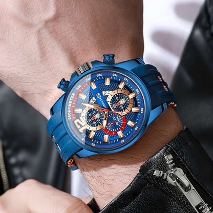 Men's Quartz Watch - Silicone for Fashion Casual Date Display Sport Wristwatch Sporty Design - product detail view 36