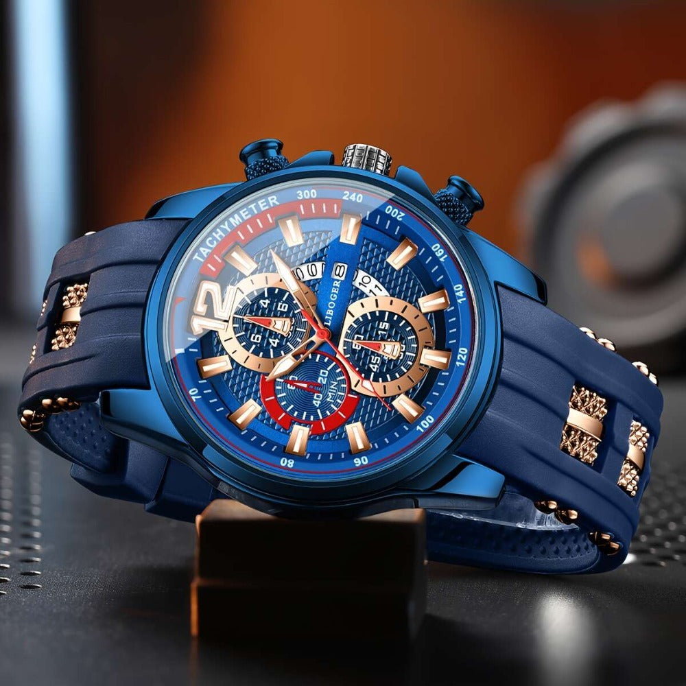 Men's Quartz Watch - Silicone for Fashion Casual Date Display Sport Wristwatch Sporty Design - product detail view 37