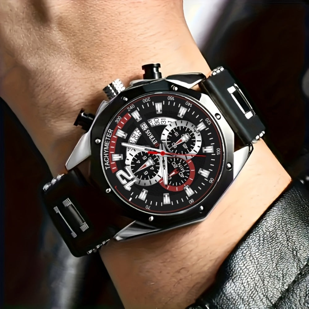Men's Quartz Watch - Silicone for Fashion Casual Date Display Sport Wristwatch Sporty Design - product detail view 38