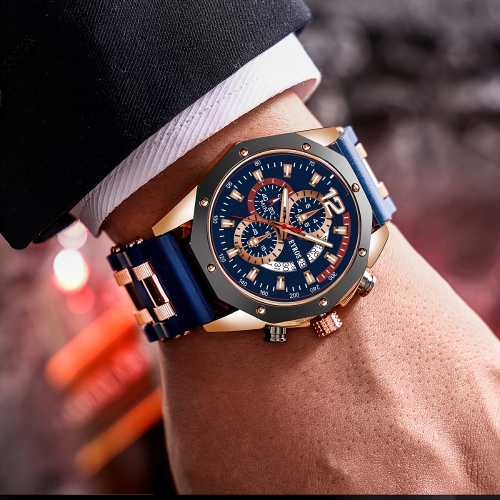 Men's Quartz Watch - Silicone for Fashion Casual Date Display Sport Wristwatch Sporty Design - product detail view 40