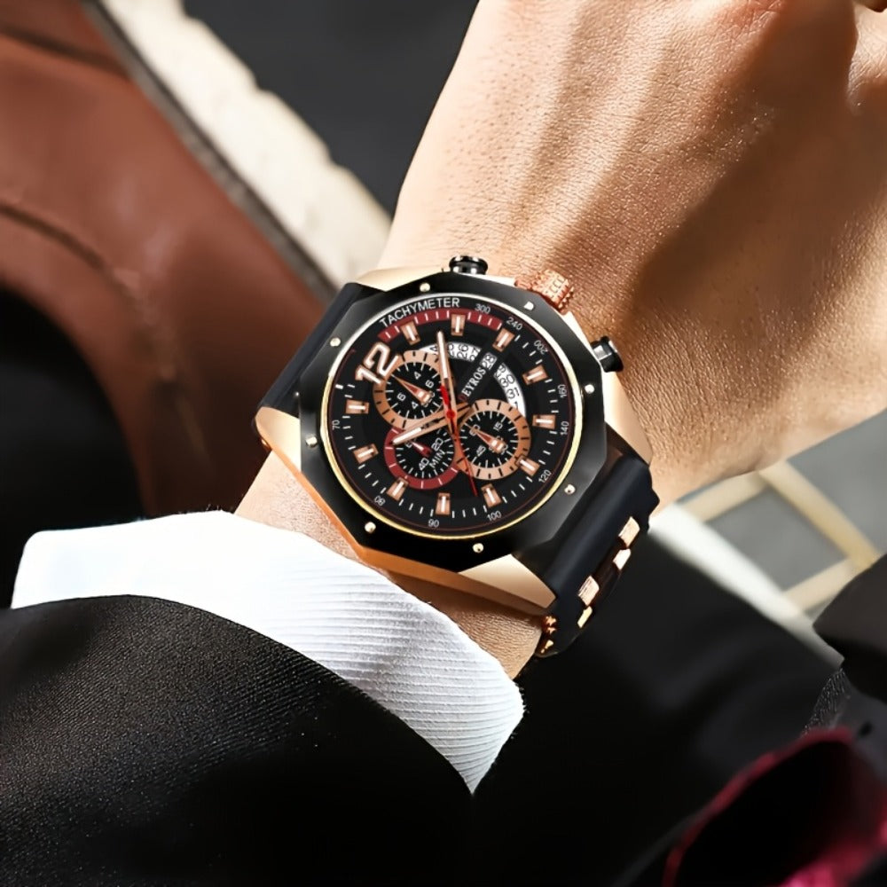 Men's Quartz Watch - Silicone for Fashion Casual Date Display Sport Wristwatch Sporty Design - product detail view 42