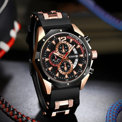 Men's Quartz Watch - Silicone for Fashion Casual Date Display Sport Wristwatch Sporty Design - product detail view 43