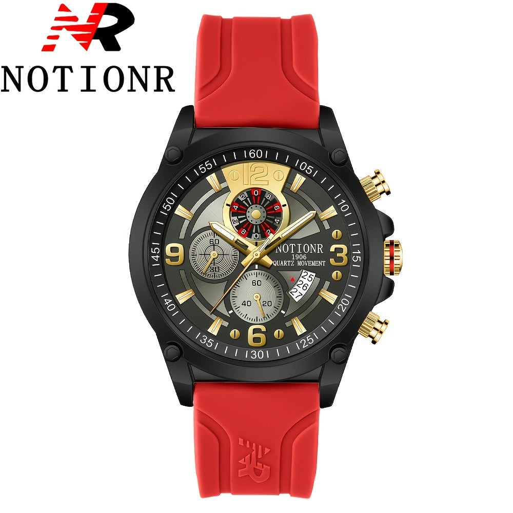Men's Quartz Watch - Silicone for Fashion Casual Date Display Sport Wristwatch Sporty Design - product detail view 51