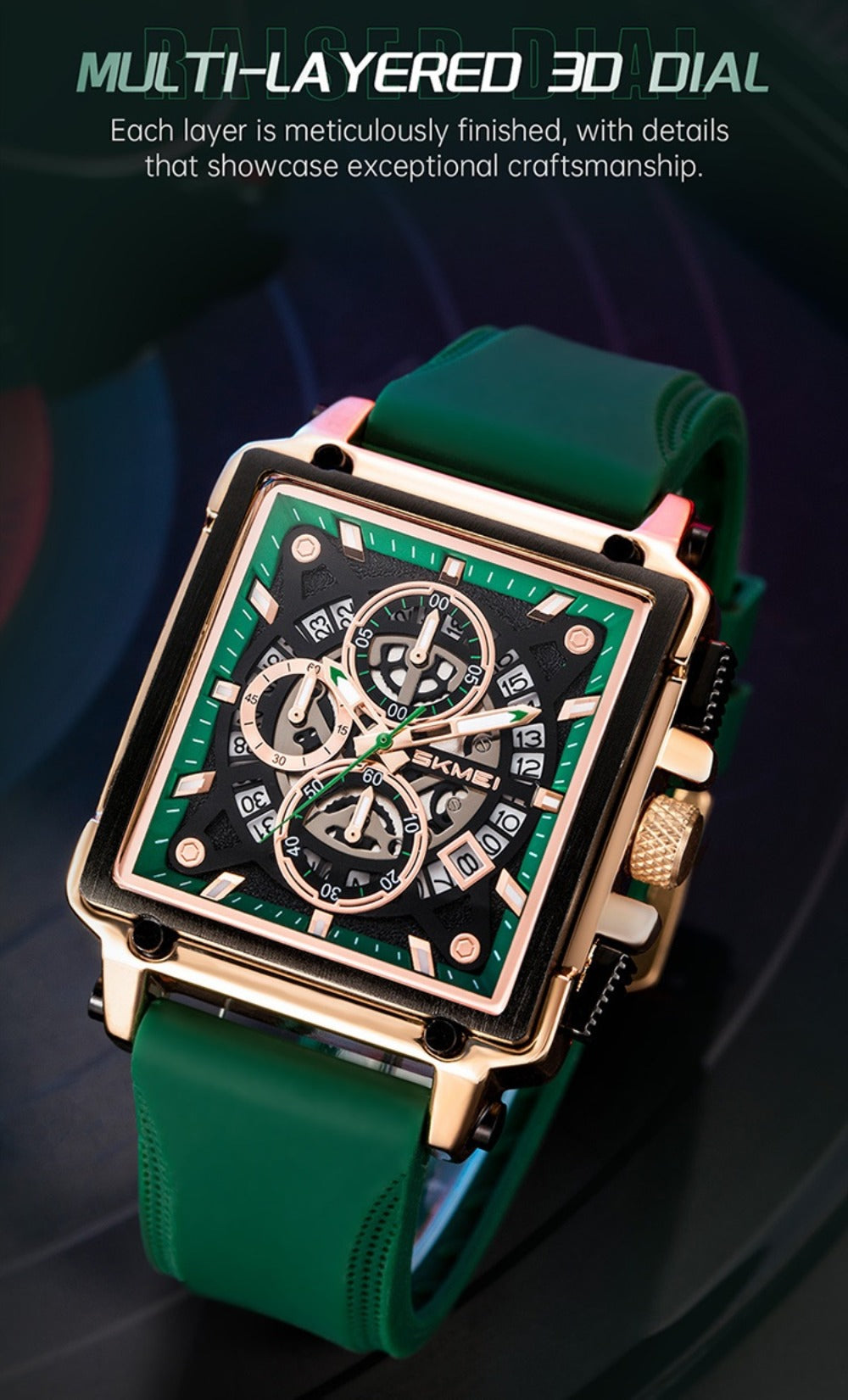 Men's Quartz Watch - SKMEI Chronograph Date Display Luminous Hands 3ATM Waterproof Casual - product detail view 18