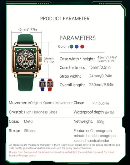 Men's Quartz Watch - SKMEI Chronograph Date Display Luminous Hands 3ATM Waterproof Casual - product detail view 19