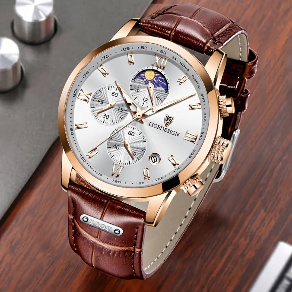 Men's Quartz Watch - Sport Waterproof Chronograph for Luminous Calendar Wristwatch, Casual - main product view