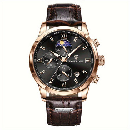 Men's Quartz Watch - Sport Waterproof Chronograph for Luminous Calendar Wristwatch, Casual - product detail view 5