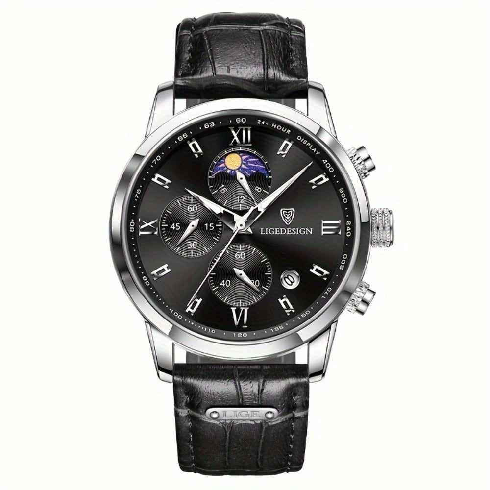 Men's Quartz Watch - Sport Waterproof Chronograph for Luminous Calendar Wristwatch, Casual - product detail view 7