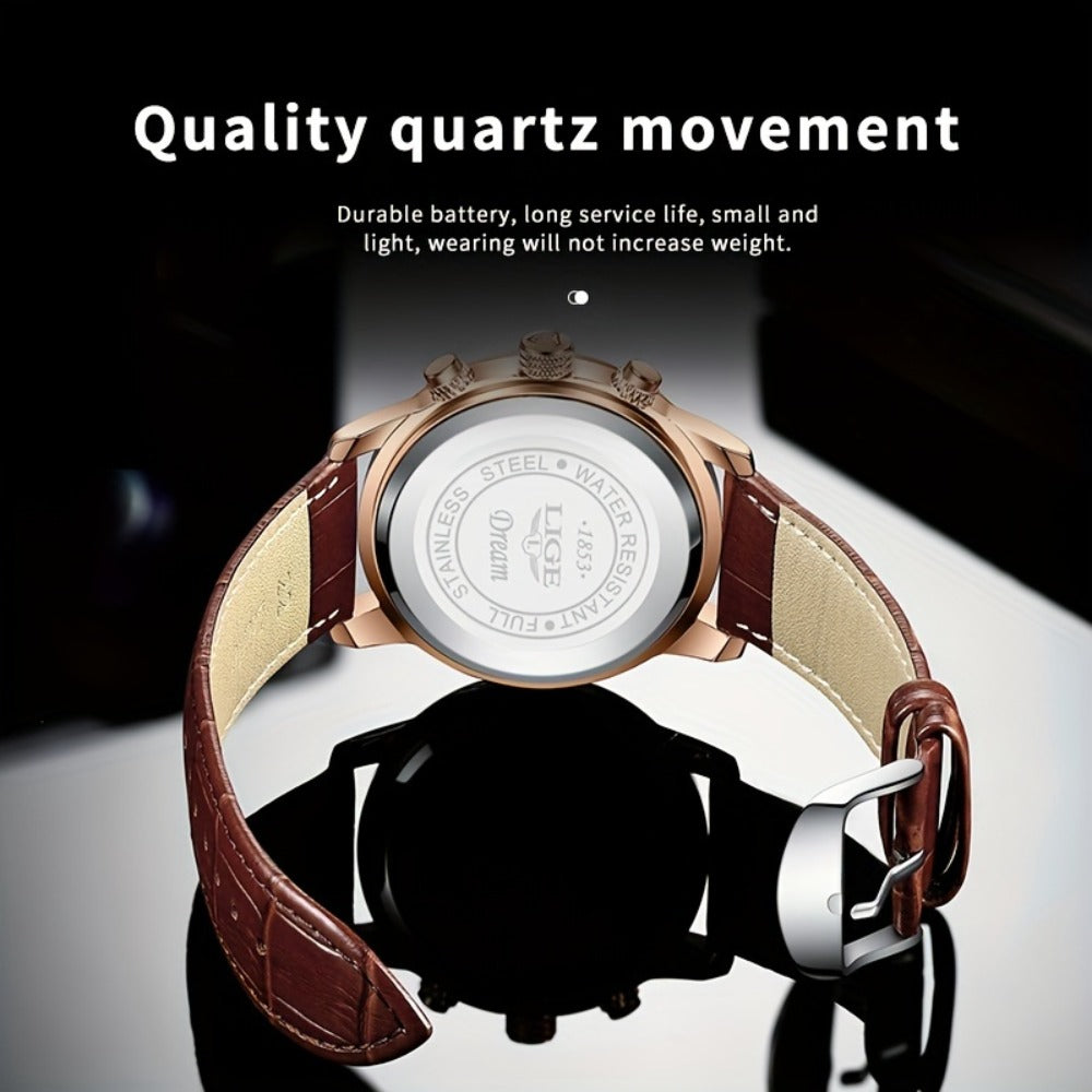 Men's Quartz Watch - Sport Waterproof Chronograph for Luminous Calendar Wristwatch, Casual - product detail view 10