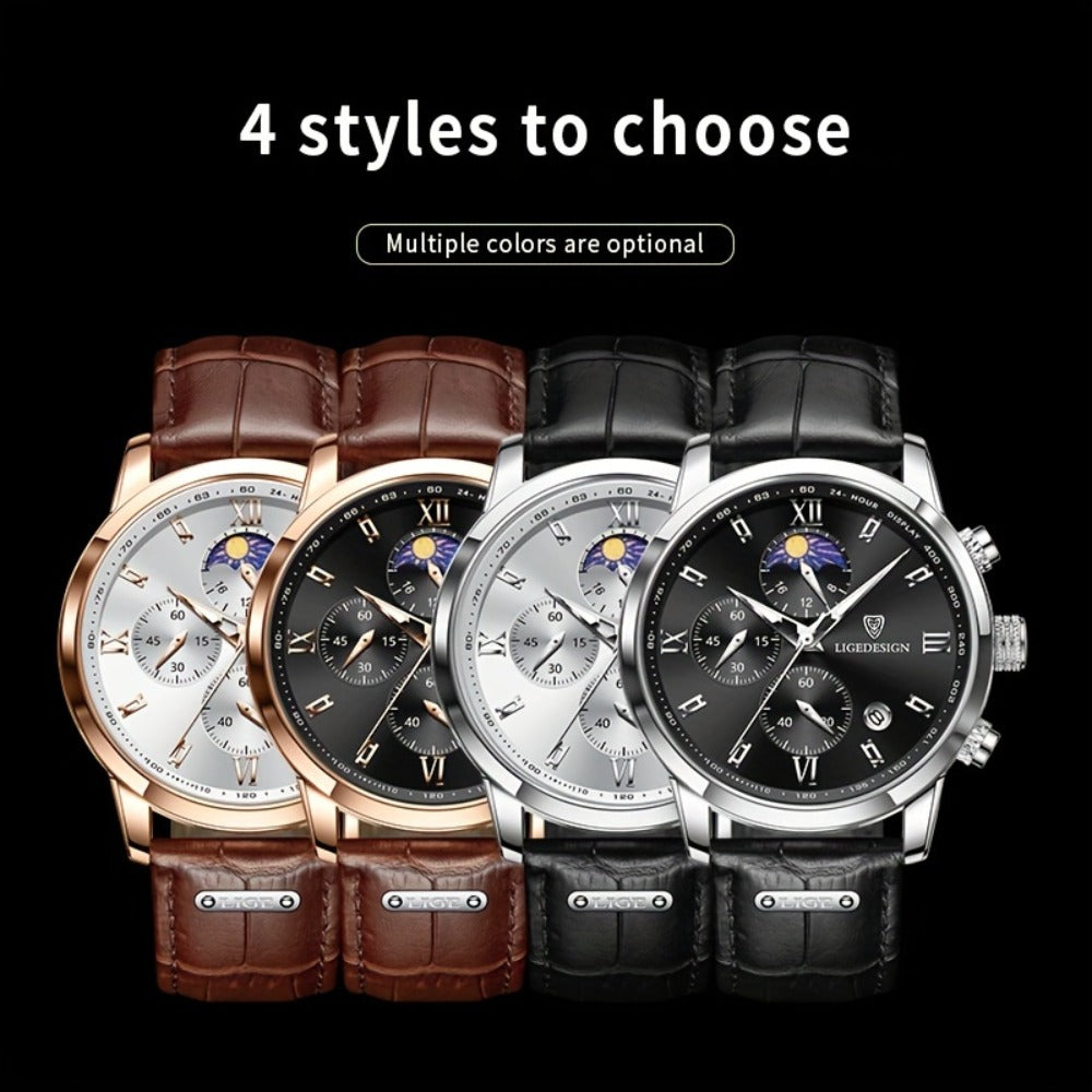 Men's Quartz Watch - Sport Waterproof Chronograph for Luminous Calendar Wristwatch, Casual - product detail view 11