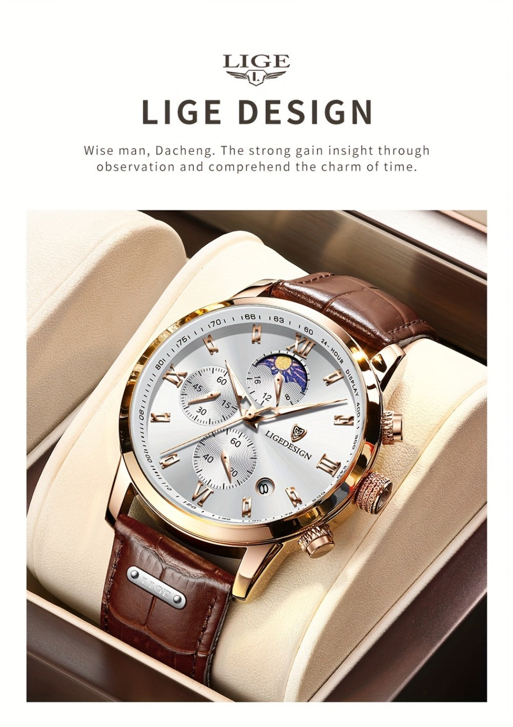Men's Quartz Watch - Sport Waterproof Chronograph for Luminous Calendar Wristwatch, Casual - product detail view 12