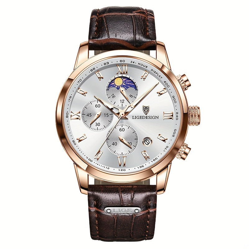 Men's Quartz Watch - Sport Waterproof Chronograph for Luminous Calendar Wristwatch, Casual - product detail view 20