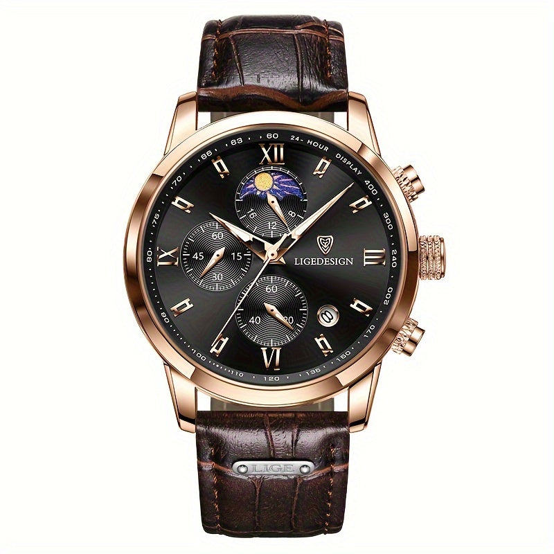 Men's Quartz Watch - Sport Waterproof Chronograph for Luminous Calendar Wristwatch, Casual - product detail view 21